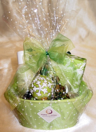 Green Tub Body Products Gift Wrapped